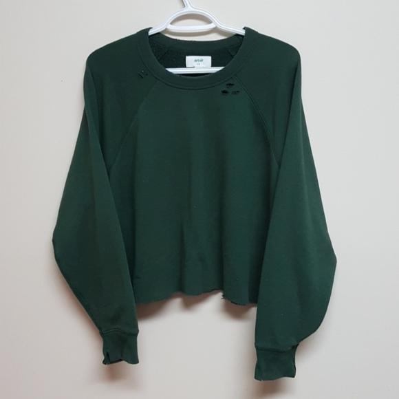 aerie Tops - Aerie sycamore distressed pullover